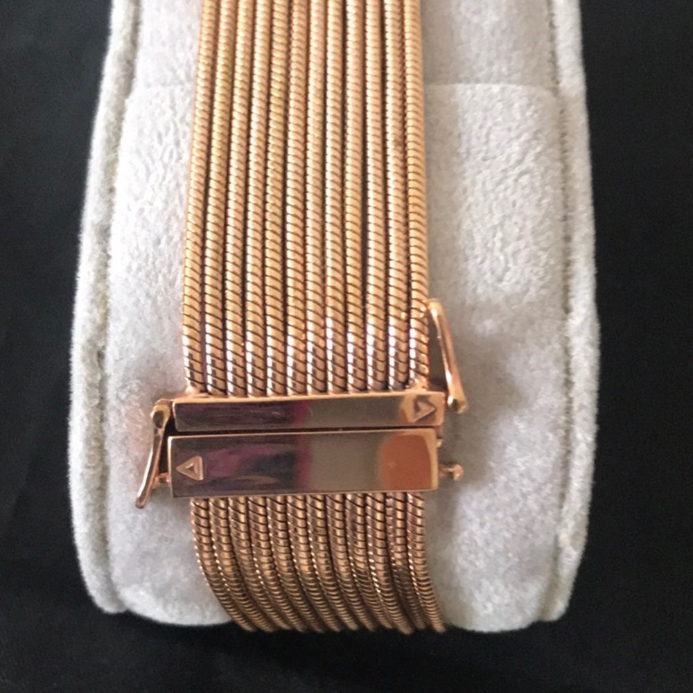 Rose tone with diamonds bracelet 925 - Picture 5 of 12
